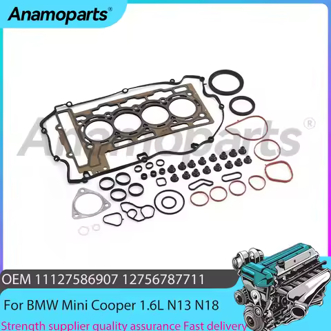 Engine Full Gasket Seals Overhaul Set Fit 1.6 L L4 GAS For BMW Mini Cooper Paceman S 114i 118i 316i 