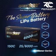 SpeedBeast Graphene 2S 7.4V 6000mAh 150C 300C LCO Lipo Battery for RC Racing Speedrun Speed Beast 60