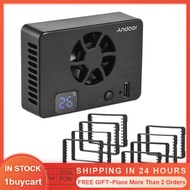 1buycart Andoer FS-06 Camera Cooling Fan External System with OLED Display 8pcs Mounting Adapter Pla