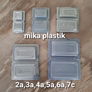Mica Plastic/mika nasi uduk/kue uk.2a,3a, 4a, 5a, 6a, 7c, Mica Plastic Bulkhead/daleman dus uk.18x18/20X20/22x22 @10pcs