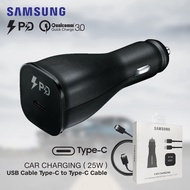 Car Charger SAMSUNG type C To type C 25W Car Charger type C 1 USB C Car Charger/ 1 PORT/