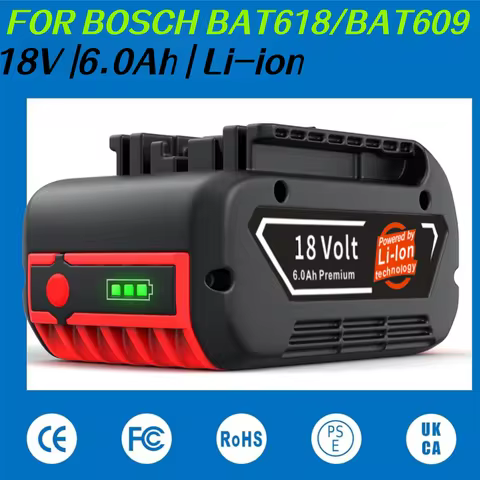 For Bosch 18V 6Ah Battery New Replaceable - Fit BAT609/BAT609G Rechargeable Lithium-ion Electric Too