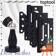 TOPTOOL Door Stopper Hinge Set, 3+1 Set 4 Inches Stainless Steel Hinge, Useful 304 Stainless Steel S