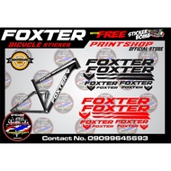 FOXTER Mountain Bike cut-out Vinyl Sticker Decal for and Road Cycling