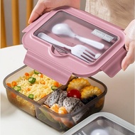 Lunch Box Sealed Bento Lunch Box for Adult Kids Baunan Lunch Box with Spoon Fork Durable Plastic