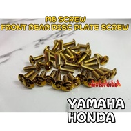 !️ (1 PCS) FRONT & REAR DISC PLATE SCREW SKRU PIRING DISC M8*20 GOLD Y15 Y16 LC135 Y125Z RXZ WAVE125