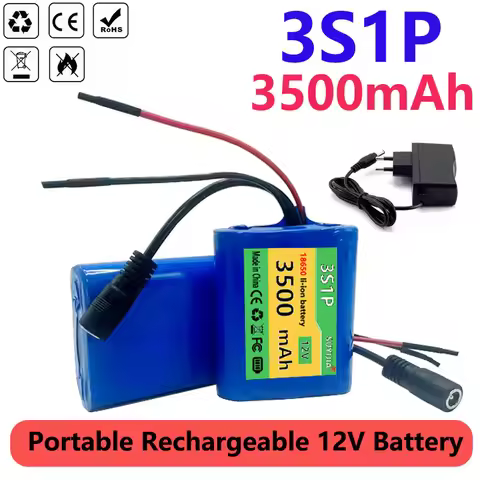 3S1P Protection Board 12V 3500mAh Battery 18650 Lithium-ion 12V 3500mAh DC 12.6V Super Rechargeable 