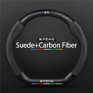Car suede Anti-slip steering wheel cover For Xpeng P7 G9 G6 P5 X9 G7 N5 E29 G3 P7+ MONA M03