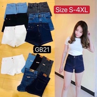 Casual Short Pants Women Plus Size GBJ Jean High Waist Short Jeans Women Plus Size Short Denim Streetwear 高腰短裤女牛仔短裤女大码短裤