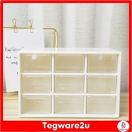 9 Slot Mini Plastic Drawer Stationery Organizer Box Drawer Jewelry Storage Box