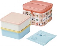 史諾比 - 日本製Snoopy午餐盒 史努比野餐便當盒帶冷卻袋和冰袋 2600ml Snoopy午餐盒野餐便當盒旅行袋 (Pink) 戶外用品盒袋 平行進口