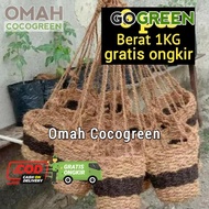 HITAM Save.. 6pcs Beautiful Coconut Coir Pots Hanging Black Fiber Combination c2