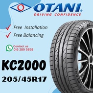 2054517  205 45 17 205/45R17 205-45-17 OTANI KC2000 Car Tyre Tire THAILAND (FREE INSTALLATION)