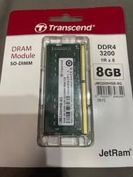 創見 JetRam DDR4 3200 8GB 筆記型記憶體