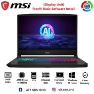 MSI Katana A15 AI B8VF-492MY 15.6"QHD 165Hz Gaming Laptop AMD Ryzen 9-8945HS 16GB 1TB SSD RTX4060 8G