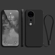 LANLIN For Vivo V40 Pro V40e V40 Lite V50 Lite Phone Case Silicone Solid Color For Vivo V40 Pro Case