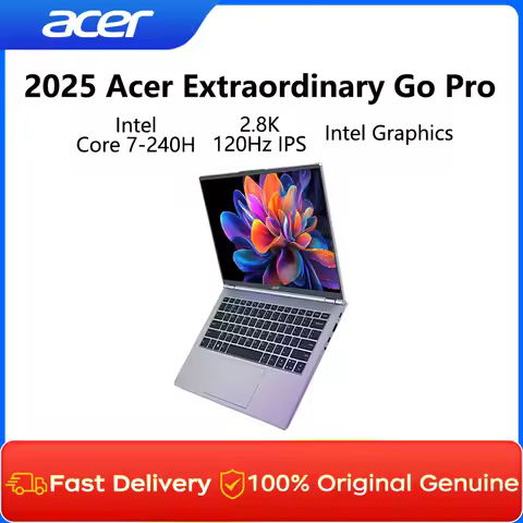 2025 Acer Extraordinary Go Pro Laptop 14 Inch 2.8K 120Hz IPS Screen Notebook Intel Core 7-240H 32GB 