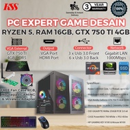 New Computer/PC Assembled AMD Ryzen 5pc+RAM 16GB GTX 750ti VGA External Ready To GAME