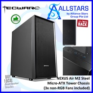 (ALLSTARS : We are Back / DIY PROMO) Tecware NEXUS Air M2 Steel (solid side panel / NON-tempered glass) micro-ATX / micro ATX Chassis / Case / Casing / support MATX / ITX (NEXUS M Alternative) (Warranty 1year with TechDynamic on Fans/Switch)