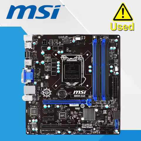 MSI B85M-E45 LGA 1150 Socket Micro-ATX B85 Chipset DDR3 Motherboard