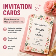 A6 Invitation Card Printing | Wedding / Birthday / Event Invite