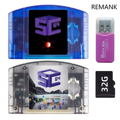 REMANK SC64Summer SC64 N64 Open Source Emulator Flash SC64 N64DD Cart GBC For SNES GBC N64DD Retro S