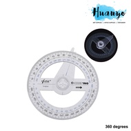 Math Geometry Geometric Protractor Ruler 360 degrees Angle Measurement with Pointer