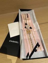 (全新 full set) Chanel 香奈兒 Chanel 22s twilly pink 粉紅色 爆款 絲巾 圍巾 頭巾 bag 袋 包包 Chanel card holder 卡片套 Herm