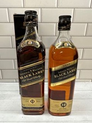 2支舊裝黑牌Johnnie Walker Black Label 700ml+750ml組合價