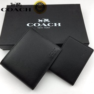 [FREE SHIPPING]Coach Short wallet for men birthday present gift Flip Wallet Lychee Pattern Leather Lowest Discount 74974 Available