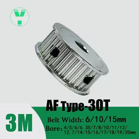 HTD3M 30T Timing Pulley 30teeth AF Belt Width 6/10/15mm Bore 4/5/6/6.35/8/10/11/12/12.7/14/15/16/17/