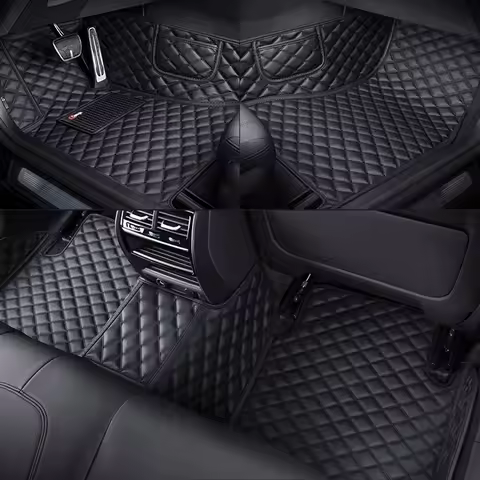 Car Floor Mats For Skoda Octavia 2 3 A5 A7 Tour Fabia Rapid Spaceback Superb Yeti Custom Leather Aut