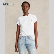 Polo Ralph Lauren เสื้อยืดผู้หญิง Tee-Cotton Jersey Crewneck Tee รุ่น WMPOKNINCU20695 สีขาว