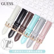 1/9✈Guess Cowhide Genuine Leather Watch Strap Men Women Style W65006L/G76049L Pin Buckle 14mm/16mm/1