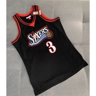 Basketball Jersey Men's Allen Iverson Hardwood Classics Black/White Jersey
