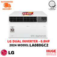 Five year warranty LG 0.8HP LA080GC2 (2024 model) DUAL INVERTER WINDOW TYPE AIRCON (Nationwide deliv