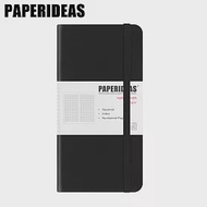 PAPERIDEAS 48K頁碼硬面绑帶筆記本 方格-黑色