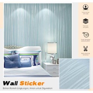 WAVE Motif Wall Paper biru POLOS UK 3 to 4m x 45Cm