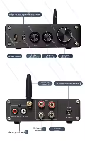 D90 TPA3255 Channel HiFi Power Amplifier, High Power Bluetooth 5.1 Digital Class D Amp Board