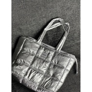 Lolita Totebag - 14 inch Women's Laptop Bag, Puffy Campus College Bag - Silver, Latest Trendy Import