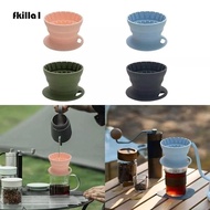 FKILLAONE Coffee Filters, Reusable Silicone Coffee Dripper, Portable Collapsible Outdoor Camping Home Coffee Funnel