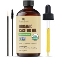 Castor Oil | USDA Certified Organic |100% Pure & Hexane Free | Cold Pressed | Growth for Eyelashes, 