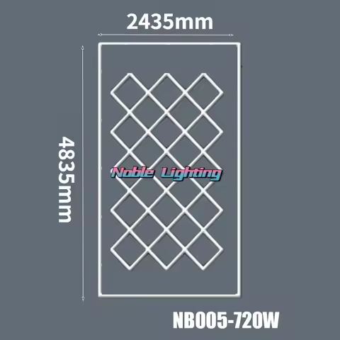 4.8x2.5M Honeycomb Led Light Garage Light Hexagon Led Lamp Led Tube Ceiling Lighting for Auto Car Re