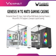 Invasion GENESIS M TG mATX Gaming Casing | Case Only No Fan | Tempered Glass | High Airflow RGB Read