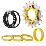 シングルスピード変換キット 12T13T/14T/15T/16T/17T/18T/19T/20T/21T/22T シングルスピードカセット＆スペーサー (きん いろ, 19T)