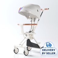 Playkids Easi 2 Way Baby Cabin Stroller - White Rainbow