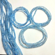 Aqua marine necklace size 3.7mm Vip