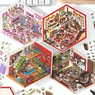 Today's Fourth Collage Decompression Miniature Scene 2.5D Fun Landscaping Sticker | Shinjodu | Scene