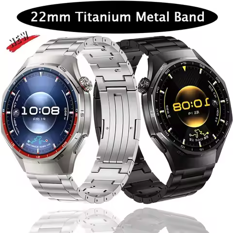 22mm Titanium Metal Band For Huawei GT6pro GT5pro 46mm Strap Accessories Bracelet For Huawei GT5 GT6