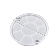 Khuôn Silicon Tròn Sọc 1 Cái Để Làm Đồ Trang Trí Bằng Nhựa Resin Thạch Cao Bê Tông - Khay Đựng Đồ Tr